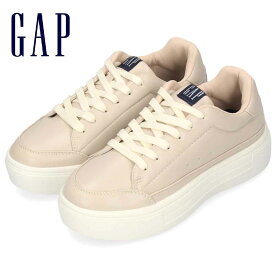 ギャップ GAP スニーカー レディース 厚底 軽量 GPL62456 カジュアル シンプル ベージュ ホワイト ブラック