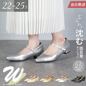 【最大80％オフクーポン配布中！】 パンプス ローヒール ストラップ 痛くない シルバー 黒 ブラック 大きいサイズ 小さいサイズ レディース ポインテッド ヒール2cm Parade 23070 母の日