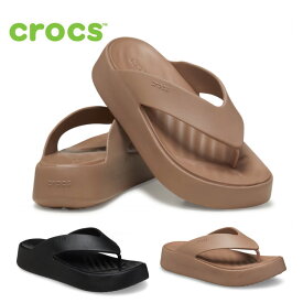 クロックス レディース 厚底 サンダル crocs ゲッタウェイ プラットフォーム フリップ 209410 靴 トングサンダル ビーチサンダル ビーサン 軽い 軽量