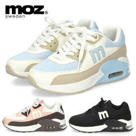 モズ スニーカー レディース 厚底 エアクッション moz 402502 カジュアル シューズ 靴 黒 歩きやすい 軽量 疲れない 通勤 通学 普段使い お出かけ 旅行