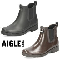 AIGLE エーグル レインブーツ レディース カーヴィル 2 ラバーブーツ ブラック ブラウン ZZFNA61 ノワー…