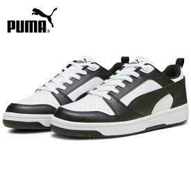 プーマ スニーカー メンズ リバウンド V6 ロウ ブラック ホワイト 黒 白 ローカット 靴 シューズ 歩きやすい PUMA Rebound V6 Low 392328