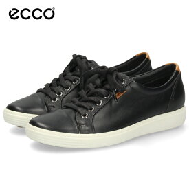 【楽天PT2倍】 エコー ecco スニーカー レザースニーカー レディース 靴 430003 SOFT 7 W 本革 レースアップ ローカット カジュアル シンプル 快適な履き心地 コンフォートシューズ
