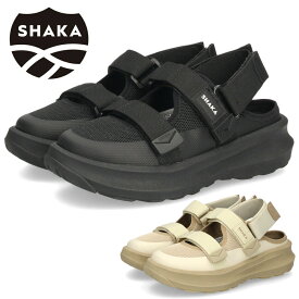 シャカ スニーカーサンダル レディース スポーツサンダル 厚底 SHAKA SK-325 つま先保護 クローズドトゥ カジュアル 普段使い おしゃれ ブラック 黒 ベージュ 母の日