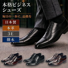 【最大半額！50％オフCP×ポイント20倍】 ビジネスシューズ 本革 メンズ 紳士靴 日本製 靴 ストレートチップ Uチップ 内羽根 外羽根 3E 幅広 撥水 牛革 通勤 冠婚葬祭 就活 フォーマル Parade パレード 22001 22002
