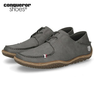 �R���J���[ �V���[�Y ���O�[�� �����Y �J�W���A���V���[�Y 2WAY �X���b�|�� �����Ɠ��߂� �y�� ���L �͂��� �O���[ �z���C�g �C conqueror shoes 941 942