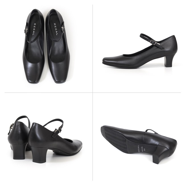 リーガル パンプス ストラップ レディース 靴 REGAL F76L フォーマル 仕事 オフィス ビジネス 本革 ブラック 黒 ローヒール |  Parade ワシントン靴店