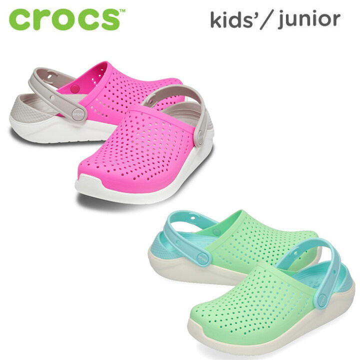 楽天市場 クロックス サンダル キッズ ジュニア ライトライド クロッグ Crocs Literide Clog K 5964 Mw Ep かわいい かっこいい 柔らかい スポーツサンダル アウトドア レジャー 旅行 セール Parade ワシントン靴店