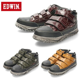 エドウィン 安全靴 メンズ スニーカーベルクロ おしゃれ 軽い 軽量 作業靴 ワークシューズ カジュアル シューズ 靴 EDWIN ESM-103 ワイン キャメル カーキ ミッドカット