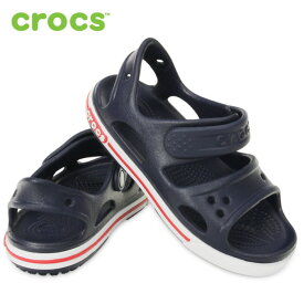 【15%OFF】crocs クロックス キッズ Crocband II Sandal クロックバンド 2.0 14854 ベルクロ ネイビー 水遊び 夏 セール