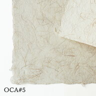 手漉き紙 AS紙 OCA#5【環境配慮型和紙】約87cm×58cm 耳付 アバカ原料 フィリピン製 ハリと強度があり加…