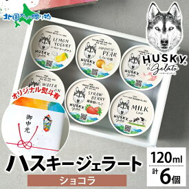 ハスキージェラート ショコラ 6個入 チョコレート アイス ギフト箱 熨斗 ご当地 フレーバー お取り寄せスイーツ 送料無料 アイスクリーム バレンタイン プレゼント お菓子 内祝いお返し お土産 新潟県 人気 手土産 帰省土産 専門店 gift set 北国からの贈り物 産直ギフト