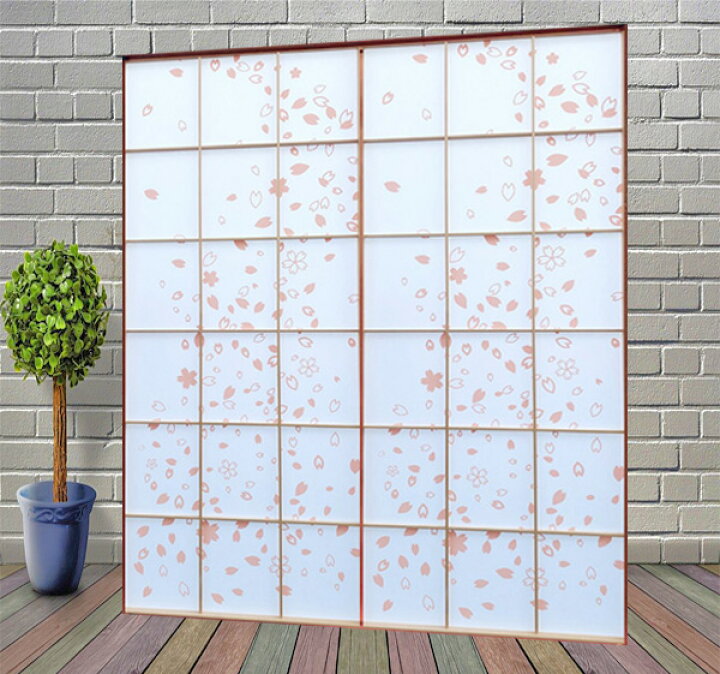 楽天市場 オリジナル 障子紙 さくら 桜 おしゃれ かわいい 障子 張り替え 張替え モダン 強度４倍 襖 ふすま 掛け軸屋 和紙苑