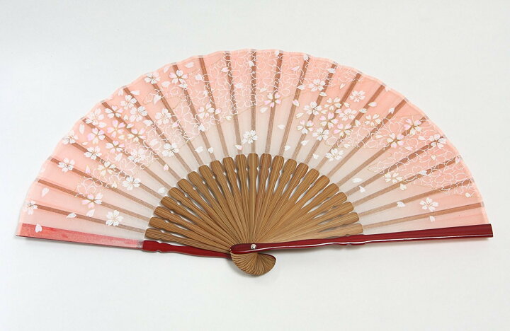 楽天市場 扇子 女性用 桜柄 レディース 流水桜 ピンク シルク扇子 京都職人 着物小物 おしゃれ 着付け 和装小物ハセガワ 扇子