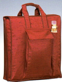 紬着物バッグ1エンジ、和装バック、きものバッグ（紬織）つむぎ織り着物バッグ、日本製