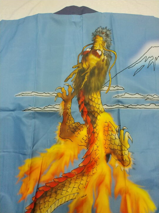 楽天市場】【男 長襦袢】 龍 M/L ポリエステル 日本製品 昇り竜 富士山  