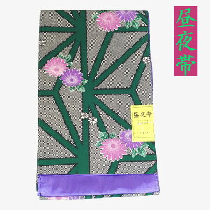 【昼夜帯−441】表地/小紋柄  裏地/藤色朱子品質/ポリエステル寸法/並尺:幅30cm 長さ400cm寸法/長尺:幅30cm 長さ500cm