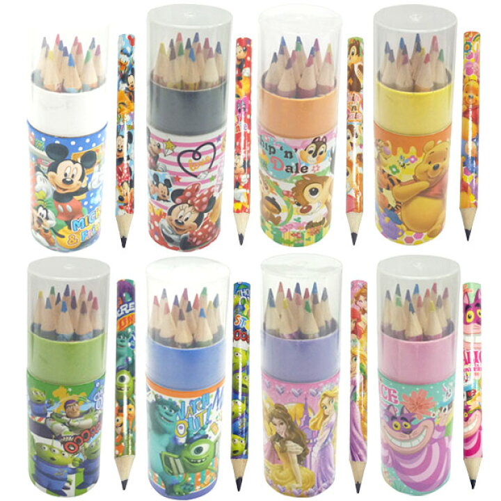 楽天市場 16個セット ディズニー円筒ケース入12色鉛筆 色えんぴつ 12色鉛 お絵描き スケッチ イラスト 景品 雑貨 お祭り 縁日 夏祭り 子供会 男の子 女の子 趣味 室内遊び 家遊び 参加賞 おまけ ぬりえ 知育 卒園 入園 入学 卒業 保育園 幼稚園 小学校 子ども 子供