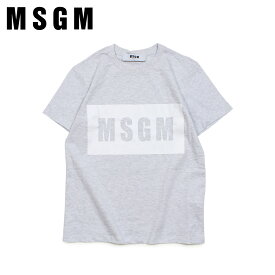 【最大1000円OFFクーポン】 MSGM BOX LOGO T-SHIRTS エムエスジーエム Tシャツ 半袖 レディース グレー MDM95 94