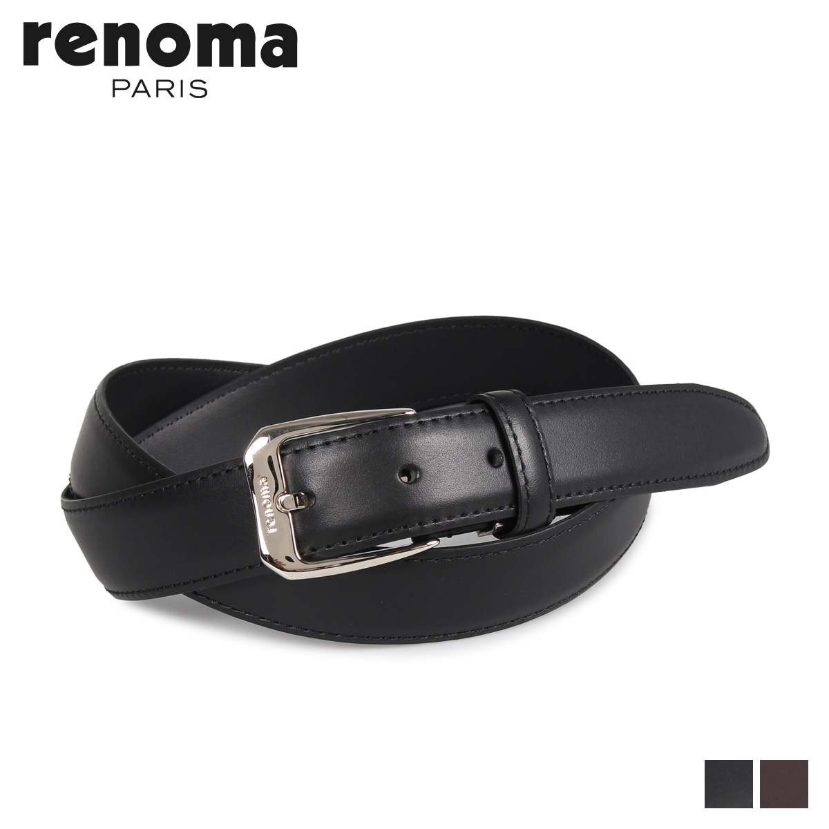 renoma レノマ ハンドバッグ レザー 革 ブラック - ハンドバッグ