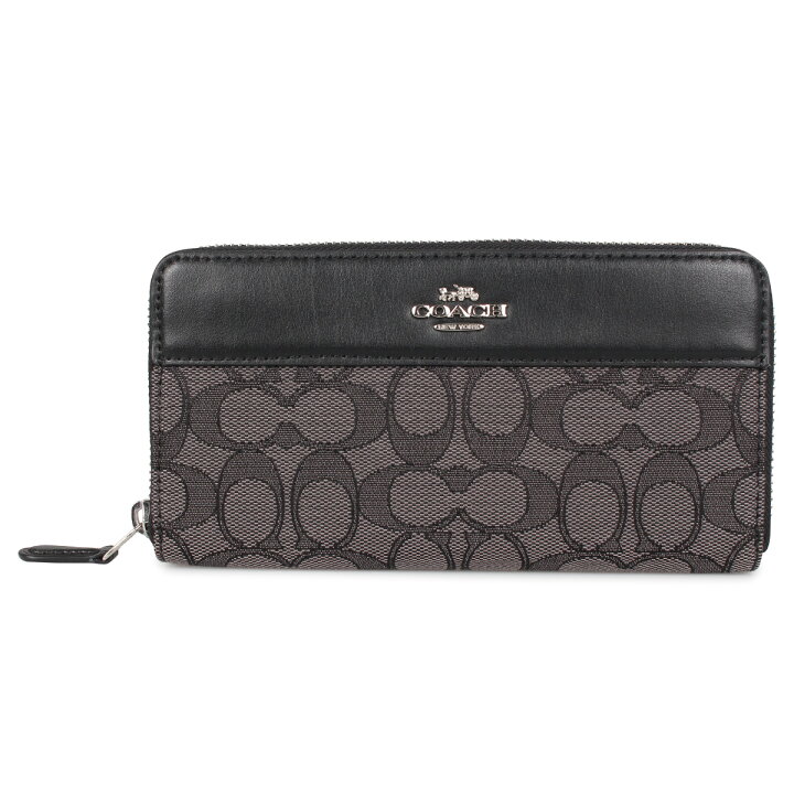 楽天市場 Coach F コーチ 財布 長財布 レディース ラウンドファスナー シグネチャー ブラック 黒 Goods Lab