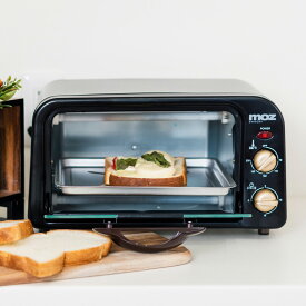 【最大1000円OFFクーポン】 moz モズ オーブントースター 2枚 シンプル コンパクト 5段階火力切替式 タイマー トースト パン焼き キッチン 家電 EF-LC31
