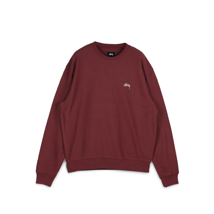 楽天市場 Stussy Stock Logo Crew Sweat Shirt ステューシー トレーナー スウェット メンズ 裏起毛 ネイビー バーガンディー 1163 Goods Lab