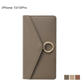 MAELYS LOUNA マエリスルーナ iPhone13 13 Pro ケース スマホケース 携帯 アイフォン レディース 手帳型 LETTER RING FLIP CASE レター リング フリップ ベージュ グレー ブラウン