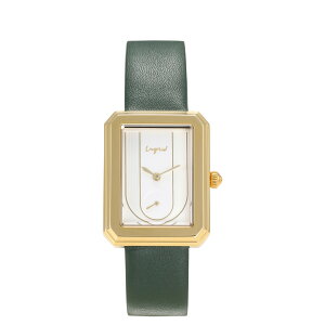 Ungrid �A���O���b�h �r���v ���f�B�[�X SIGNATURE SQUARE LEATHER WATCH �u���b�N �L������ �u���E�� �O���[�� �V���o�[ �� UNG-21790T ��̓�
