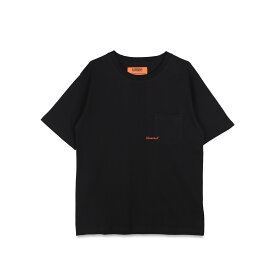 UNIVERSAL OVERALL EMBROIDERY PK TEE ユニバーサルオーバーオール Tシャツ 半袖 メンズ レディース ポケット 無地 クルーネック ブラック 黒 U2323232-E