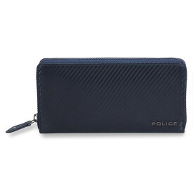 【最大1000円OFFクーポン】 POLICE ROUND WALLET ポリス ラウンドウォレット 財布 長財布 メンズ 本革 ラウンドファスナー ブラック 黒 PA-70803