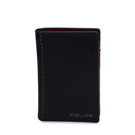 【最大1000円OFFクーポン】 POLICE MIDDLE WALLET ポリス ミドルウォレット 財布 二つ折り メンズ 本革 ブラック 黒 PA-70804