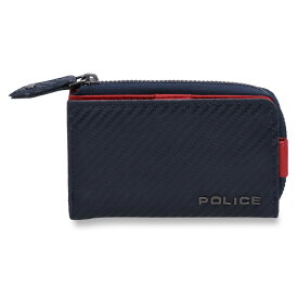 【最大1000円OFFクーポン】 POLICE KEY CASE ポリス キーケース コインケース メンズ 本革 L字ファスナー ブラック 黒 PA-70805