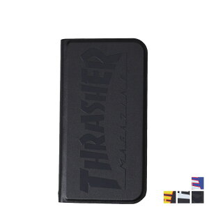 THRASHER HOME TOWN LOGO PU LEATHER BOOK TYPE CASE �X���b�V���[ iphone12 mini �X�}�z�P�[�X �����Y ���f�B�[�X �蒠�^ �g�� �A�C�t�H�� �u���b�N �l�C�r�[ �� �y���[���ցz ��̓�
