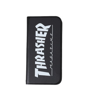 THRASHER HOME TOWN LOGO PU LEATHER BOOK TYPE CASE �X���b�V���[ iphone12 12 Pro �X�}�z�P�[�X �����Y ���f�B�[�X �蒠�^ �g�� �A�C�t�H�� �u���b�N �l�C�r�[ �� �y���[���ցz ��̓�