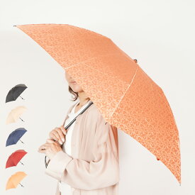 【最大1000円OFFクーポン】 mila schon FOLDING UMBRELLA ミラショーン 傘 折り畳み 雨傘 レディース 55cm 軽量 ジャガード ブラック オフホワイト ネイビー ワイン レッド オレンジ 黒 0043-02