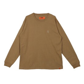 UNIVERSAL OVERALL UO EMBROIDERY ユニバーサルオーバーオール Tシャツ 長袖 ロンT カットソー メンズ ブラック ホワイト チャコール ブラウン 黒 白 U2233210-A