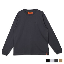 UNIVERSAL OVERALL UO EMBROIDERY ユニバーサルオーバーオール Tシャツ 長袖 ロンT カットソー メンズ ブラック ホワイト チャコール ブラウン 黒 白 U2233210-A