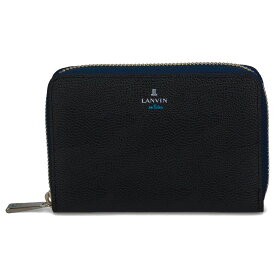 LANVIN en Bleu WALLET ランバンオンブルー 財布 二つ折り ウォレット メンズ レディース 革 札入れ ラウンドファスナー ブラック 黒 533604