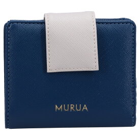 MURUA bifold wallet ムルーア 財布 二つ折り レディース ブラック ベージュ ブルー 黒 MR-W1163