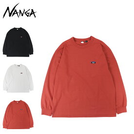 NANGA ECO HYBRID BOX LOGO L/S TEE ナンガ Tシャツ 長袖 ロンT カットソー メンズ ブラック ホワイト オレンジ 黒 白