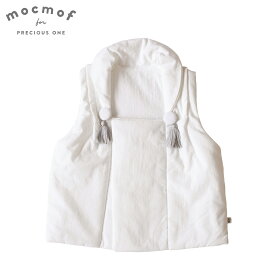 mocmof 被布ベスト モクモフ ベビー服 ベスト 男の子 女の子 シンプル ホワイト 白 622-456027