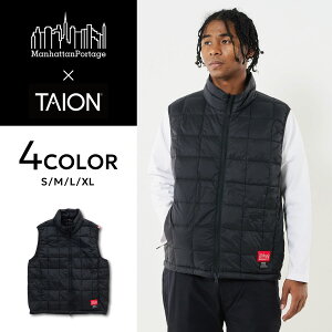 TAION Manhattan Portage SOFT SHELL INNER DOWN VEST �^�C�I�� �}���n�b�^���|�[�e�[�W �C���i�[�_�E�� �x�X�g �\�t�g�V�F�� �����Y ���f�B�[�X �u���b�N �O���[ �I���[�u �u���E�� �� 24FW-MP-TAION06