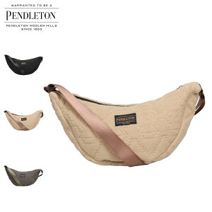 PENDLETON FLEECE QT MOON BAG �y���h���g�� �o�b�O �V�����_�[�o�b�O �{�f�B�o�b�O �����V�����_�[ �����Y ���f�B�[�X �΂߂��� �O���[ �x�[�W�� �I���[�u PDT-000-243010