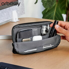 Orbitkey DESK POUCH オービットキー ガジェットポーチ 小物入れ デスクポーチ メンズ レディース 撥水 コンパクト 耐久 シンプル ケーブル 充電器 整理整頓 省スペース ブラック 黒 WDP1-109