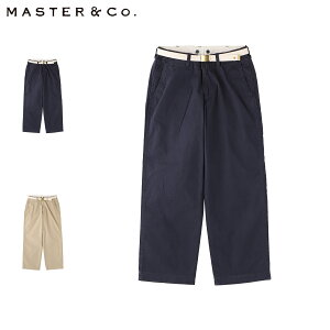 MASTER&Co. CHINO LONG TROUSERS �}�X�^�[�A���h�R�[ �`�m �p���c �`�m�p�� ���f�B�[�X �x���g�t�� �l�C�r�[ �x�[�W�� MC076 ��̓�