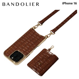 BANDOLIER CASEY CHROME BROWN CROC �o���h�����[ �X�}�z�V�����_�[ iphone16 �X�}�z�P�[�X �A�C�t�H�� �P�C�V�[ �}�O�Z�[�t �N���R �����Y ���f�B�[�X �u���E�� 12CAS ��̓�