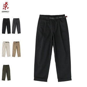 Gramicci T/C TWILL TUCK TAPERD PANT �O���~�` TC�c�C���^�b�N �p���c �e�[�p�[�h�p���c �����Y �u���b�N �O���[ �O���[�W�� �x�[�W�� �J�[�L �� GMP4-SJP10