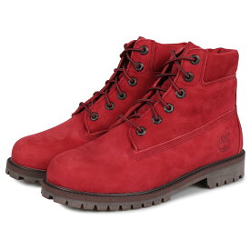 【最大1000円OFFクーポン】 Timberland JUNIOR 6INCH PREMIUM WATERPROOF ティンバーランド ブーツ レディース 6インチ プレミアム ダーク レッド A2954