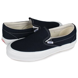 【最大1000円OFFクーポン】 VANS OG CLASSIC SLIP-ON LX ヴァンズ スリッポン クラシック スニーカー メンズ ボルト ヴォルト バンズ ネイビー VN0A45JK1X7